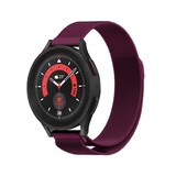 Strap-it® Samsung Galaxy Watch 5 Pro Milanese band (paars)