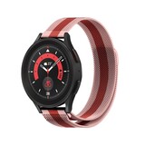 Strap-it® Samsung Galaxy Watch 5 Pro Milanese band (rood/roze)