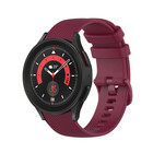 Strap-it® Strap-it Samsung Galaxy Watch 5 Pro luxe siliconen bandje (donkerrood)