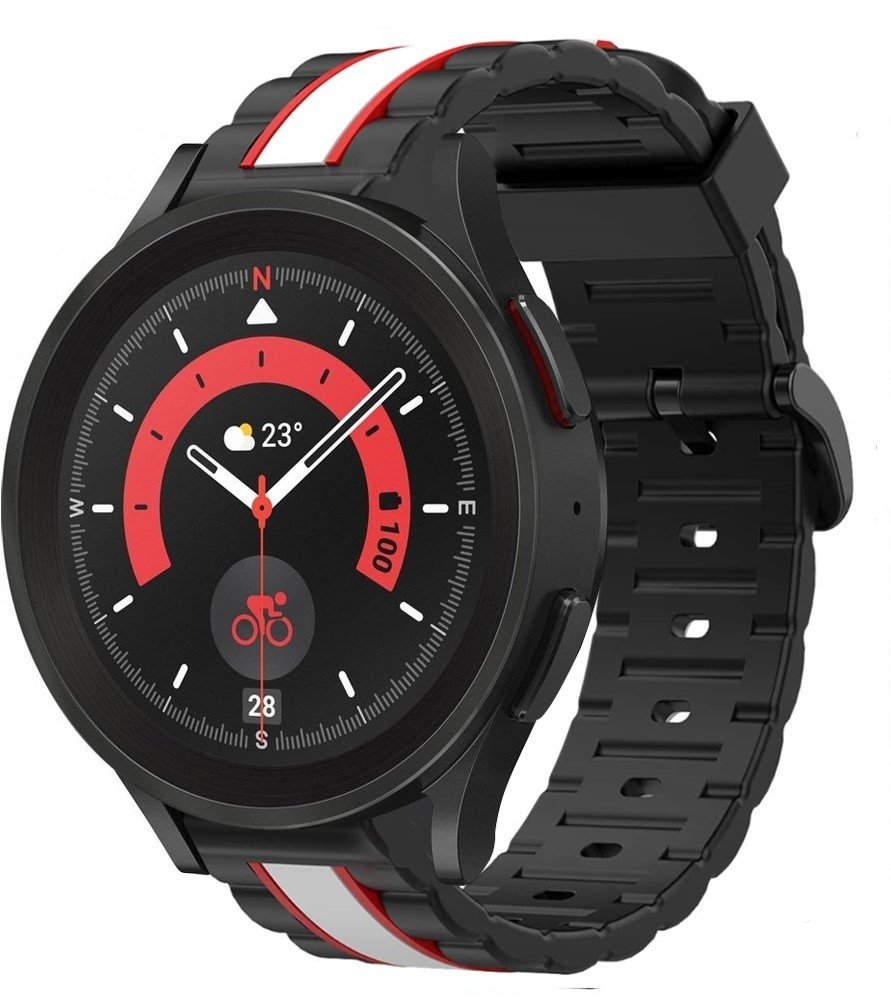 Strap-it® Strap-it Samsung Galaxy Watch 5 Pro Special Edition Band (zwart/wit)