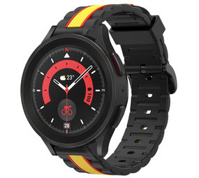 Strap-it® Samsung Galaxy Watch 5 Pro Special Edition Band (zwart/geel)