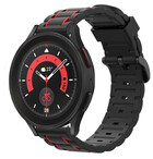 Strap-it® Strap-it Samsung Galaxy Watch 5 Pro sport gesp band (zwart/rood)