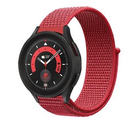 Strap-it® Samsung Galaxy Watch 5 Pro nylon band (rood)