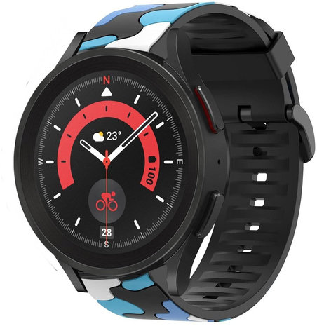 Strap-it® Strap-it Samsung Galaxy Watch 5 Pro camouflage band (blauw) Strap-it® Strap-it Samsung Galaxy Watch 5 Pro camouflage band (blauw)