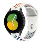 Strap-it® Strap-it Samsung Galaxy Watch 5 - 40mm sport band (wit/kleurrijk)
