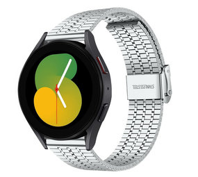 Strap-it® Samsung Galaxy Watch 5 - 40mm roestvrij stalen band (zilver)
