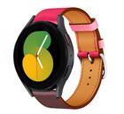 Strap-it® Strap-it Samsung Galaxy Watch 5 - 40mm leren bandje (knalroze/roodbruin)