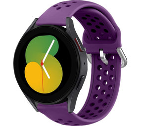 Strap-it® Samsung Galaxy Watch 5 - 40mm siliconen bandje met gaatjes (paars)