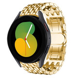 Strap-it® Samsung Galaxy Watch 5 - 40mm stalen draak bandje (goud)