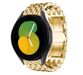 Strap-it® Samsung Galaxy Watch 5 - 40mm stalen draak bandje (goud)