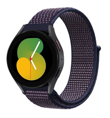 Strap-it® Strap-it Samsung Galaxy Watch 5 - 40mm nylon band (paars/blauw)