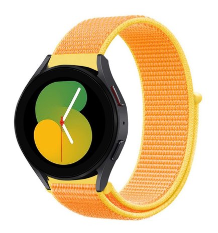 Strap-it® Strap-it Samsung Galaxy Watch 5 - 40mm nylon band (lichtgeel) Strap-it® Strap-it Samsung Galaxy Watch 5 - 40mm nylon band (lichtgeel)