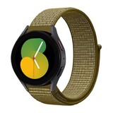 Strap-it® Samsung Galaxy Watch 5 - 40mm nylon band (olijf) Strap-it® Samsung Galaxy Watch 5 - 40mm nylon band (olijf)