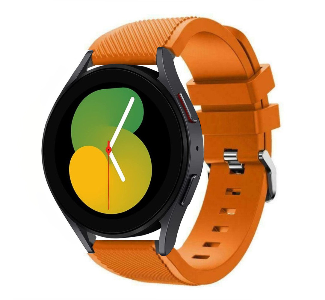 Strap-it® Strap-it Samsung Galaxy Watch 5 - 40mm siliconen bandje (oranje)