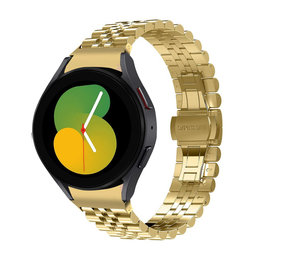 Strap-it® Samsung Galaxy Watch 5 - 40mm Jubilee stalen band (goud)