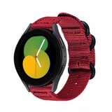 Strap-it® Samsung Galaxy Watch 5 - 40mm nylon gesp band (rood)
