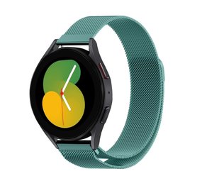 Strap-it® Samsung Galaxy Watch 5 - 40mm Milanese band (groen) Strap-it® Samsung Galaxy Watch 5 - 40mm Milanese band (groen)