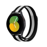 Strap-it® Samsung Galaxy Watch 5 - 40mm Milanese band (zwart/wit)