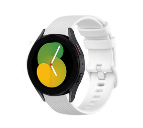 Strap-it® Samsung Galaxy Watch 5 - 40mm luxe siliconen bandje (wit)