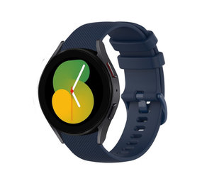 Strap-it® Samsung Galaxy Watch 5 - 40mm luxe siliconen bandje (donkerblauw)