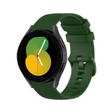 Strap-it® Samsung Galaxy Watch 5 - 40mm luxe siliconen bandje (legergroen)