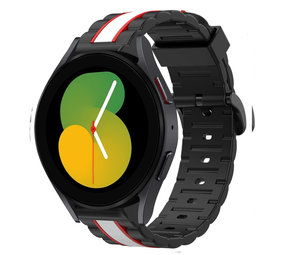 Strap-it® Samsung Galaxy Watch 5 - 40mm Special Edition Band (zwart/wit)