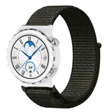 Strap-it® Huawei Watch GT 3 Pro 43mm nylon band (donkergroen)