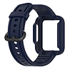 Strap-it® Strap-it Xiaomi Mi Watch Lite siliconen bandje met frame (donkerblauw) Strap-it® Strap-it Xiaomi Mi Watch Lite siliconen bandje met frame (donkerblauw)