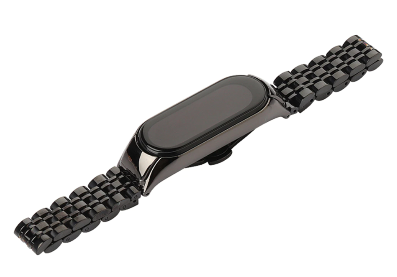 Strap-it® Strap-it Xiaomi Mi Band 7 metalen bandje (zwart) Strap-it® Strap-it Xiaomi Mi Band 7 metalen bandje (zwart)