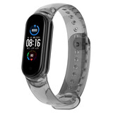 Strap-it® Xiaomi Mi Band 6 zon-verkleurend crystal bandje (zwart-transparant) Strap-it® Xiaomi Mi Band 6 zon-verkleurend crystal bandje (zwart-transparant)