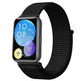 Strap-it® Huawei Watch Fit 2 nylon bandje (zwart) Strap-it® Huawei Watch Fit 2 nylon bandje (zwart)