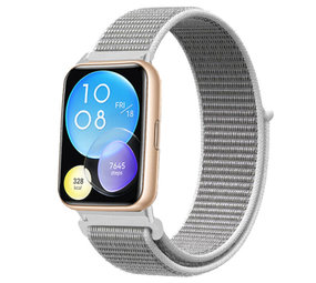 Strap-it® Huawei Watch Fit 2 nylon bandje (zeeschelp) Strap-it® Huawei Watch Fit 2 nylon bandje (zeeschelp)