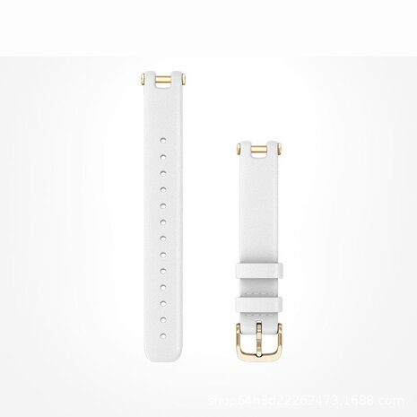Strap-it® Strap-it Garmin Lily leren bandje (wit) Strap-it® Strap-it Garmin Lily leren bandje (wit)