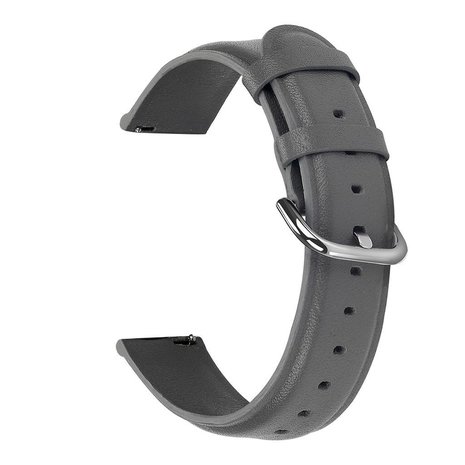Strap-it® Strap-it Fossil Gen 5e 44mm leren bandje (donkergrijs)