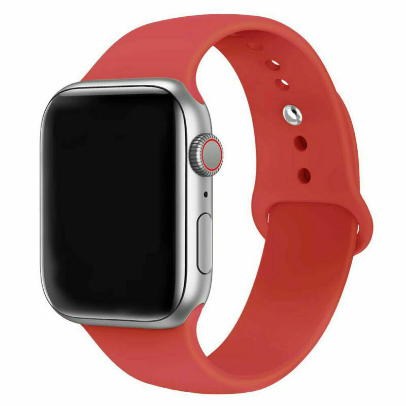 Strap-it Apple Watch 8 silicone band (rood)