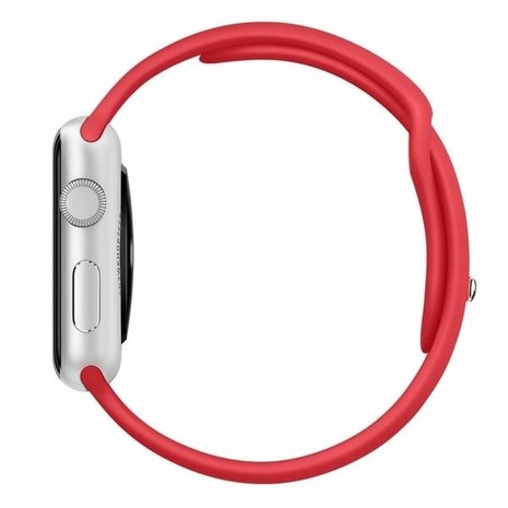 Strap-it® Strap-it Apple Watch 8 silicone band (rood)