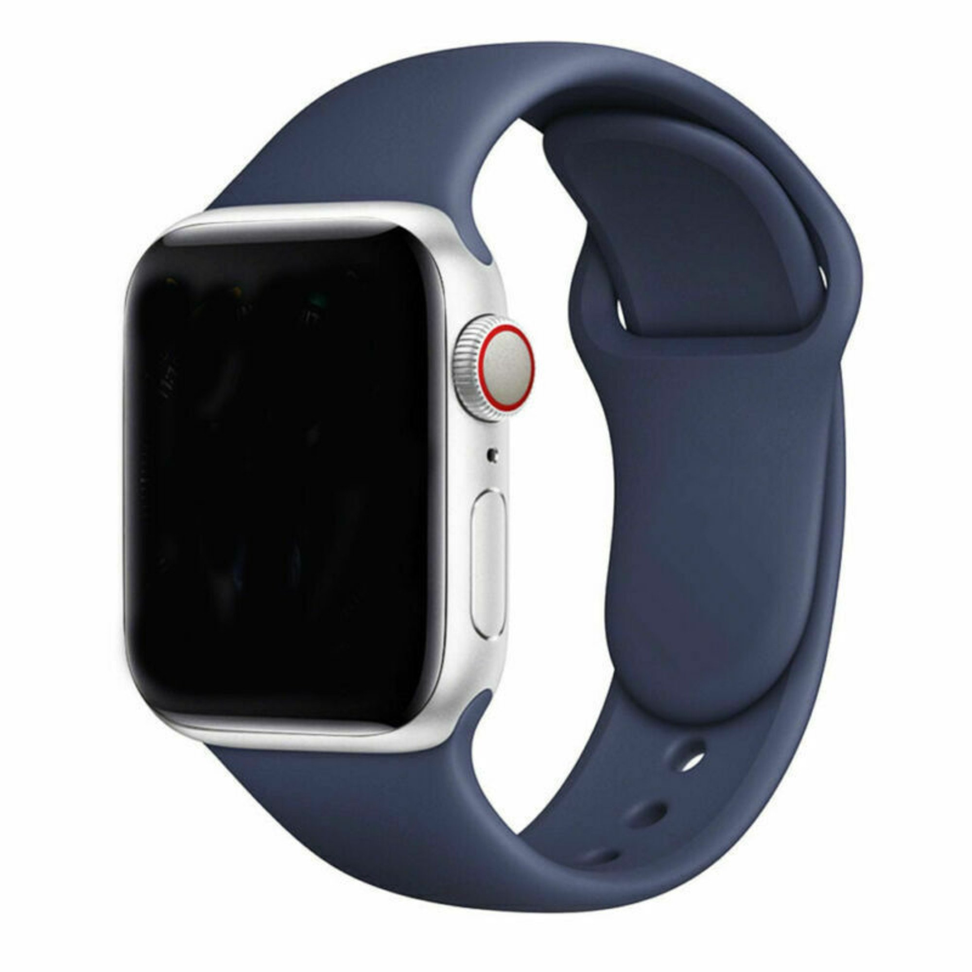 Apple Watch 8 silicone band (donkerblauw) - Smartwatchbanden.nl