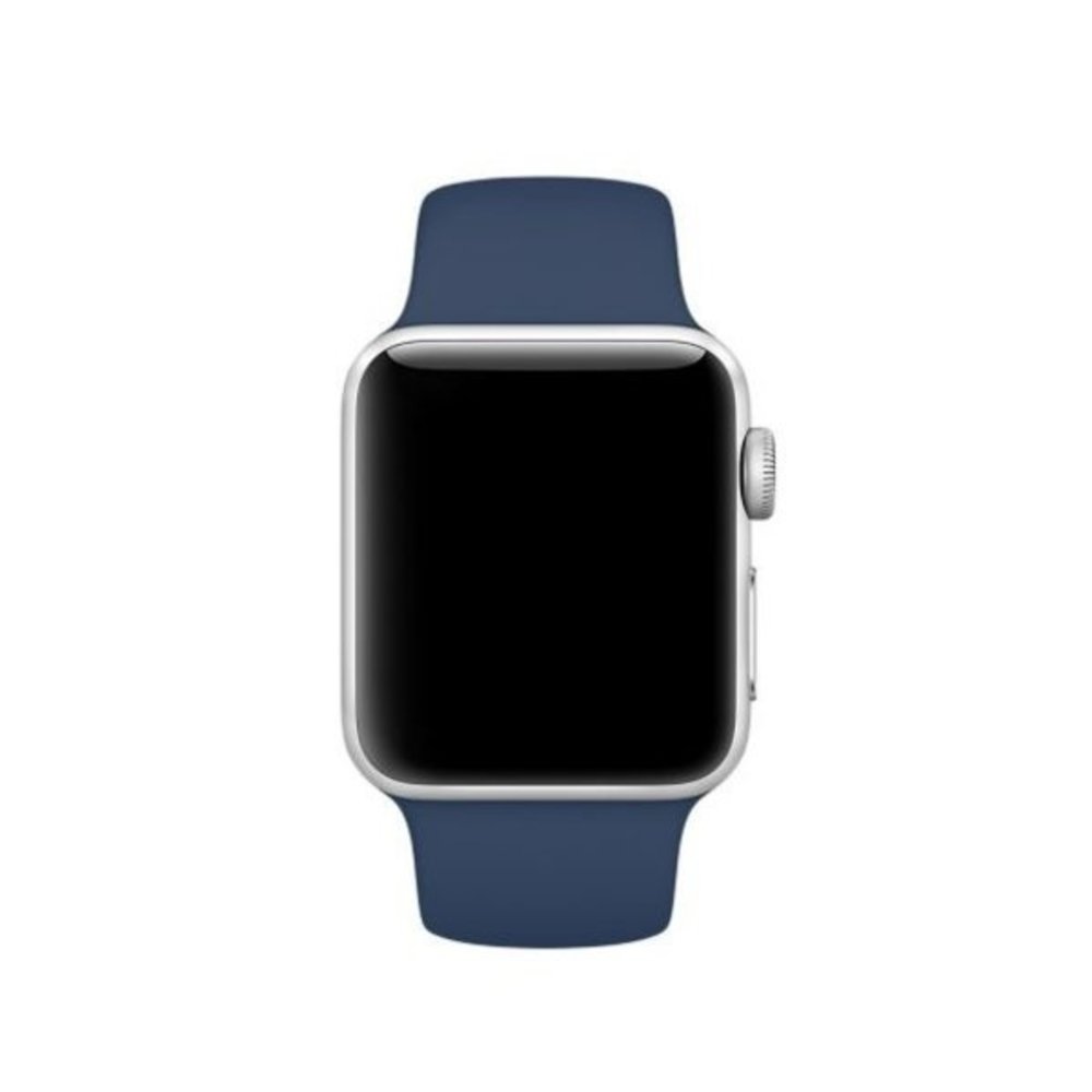 Strap-it® Strap-it Apple Watch 8 silicone bandje (donkerblauw)