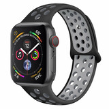 Strap-it® Apple Watch 8 sport band (zwart/grijs)