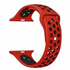 Strap-it® Strap-it Apple Watch 8 sport band (rood/zwart) Strap-it® Strap-it Apple Watch 8 sport band (rood/zwart)