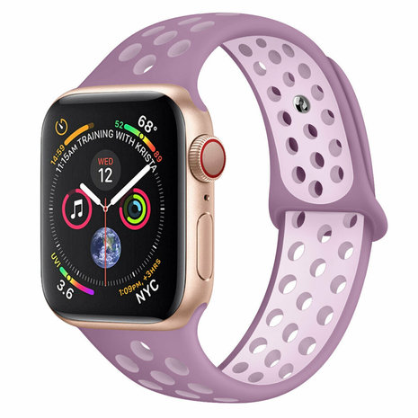 Strap-it® Strap-it Apple Watch 8 sport band (lichtpaars)