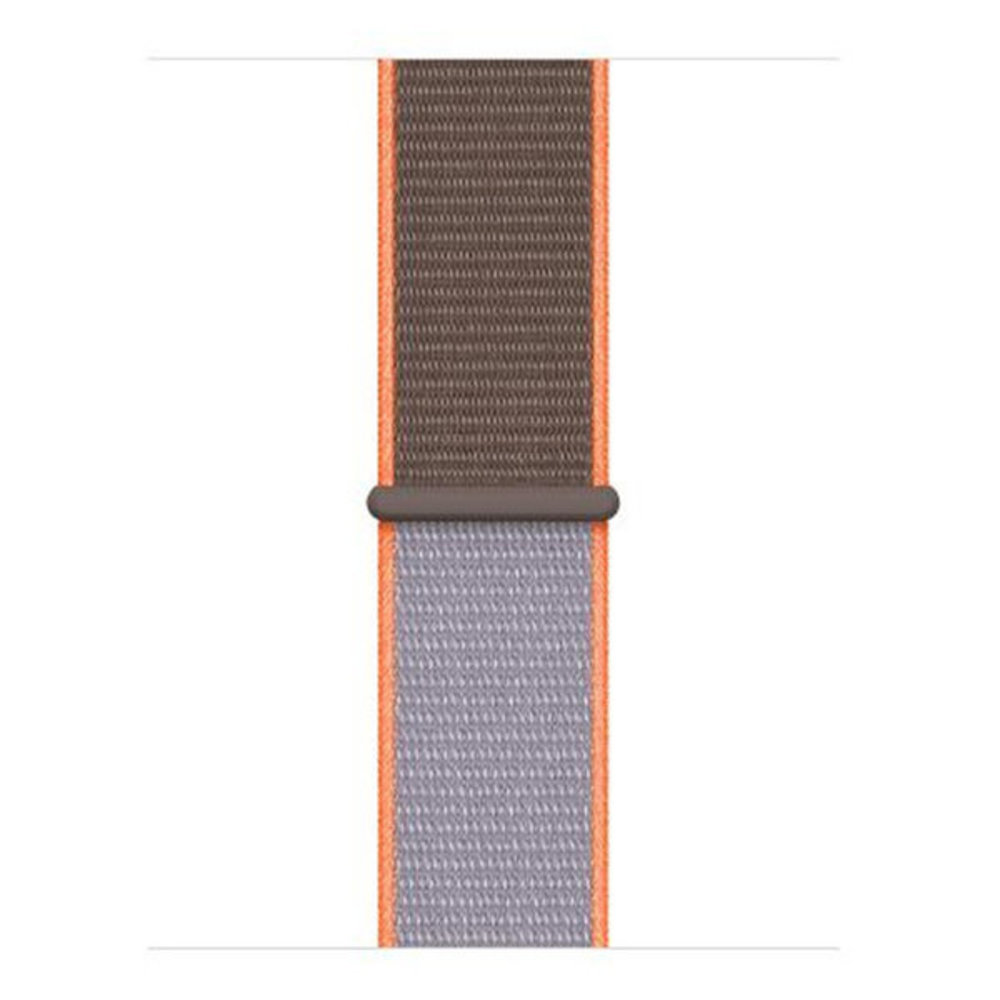 Strap-it® Strap-it Apple Watch 8 nylon bandje (bruin-oranje) Strap-it® Strap-it Apple Watch 8 nylon bandje (bruin-oranje)