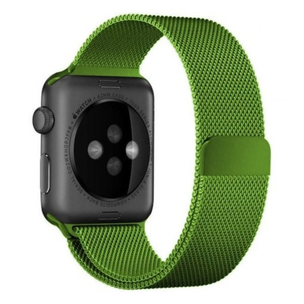 Strap-it® Strap-it Apple Watch 8 Milanese band (lichtgroen)