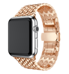 Strap-it® Strap-it Apple Watch 8 stalen draak band (rosé goud)