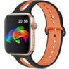 Strap-it® Strap-it Apple Watch 8 sport duo band (zwart/oranje) Strap-it® Strap-it Apple Watch 8 sport duo band (zwart/oranje)