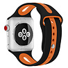 Strap-it® Strap-it Apple Watch 8 sport duo band (zwart/oranje) Strap-it® Strap-it Apple Watch 8 sport duo band (zwart/oranje)