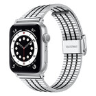 Strap-it® Strap-it Apple Watch 8 roestvrij stalen band (zilver/zwart)