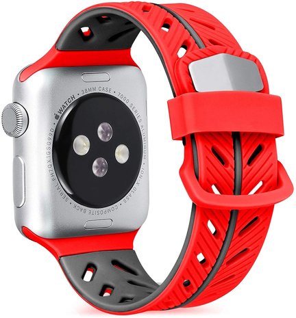 Strap-it® Strap-it Apple Watch 8 Special Edition band (rood/zwart)