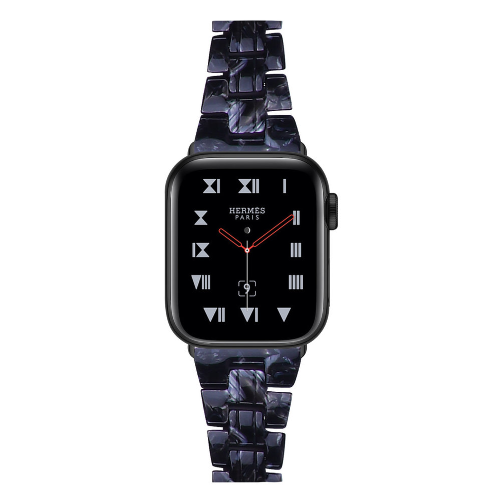 Strap-it® Strap-it Apple Watch 8 stalen band (zwart/wit)