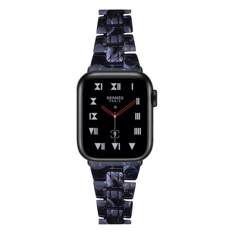 Strap-it® Strap-it Apple Watch 8 stalen band (zwart/wit)